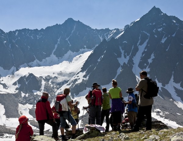 Wanderer beim Grieser Gletschermarsch 2013